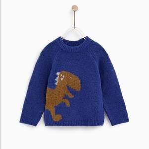 Zara Dinosaur Sweater blue 18-24 months knitwear